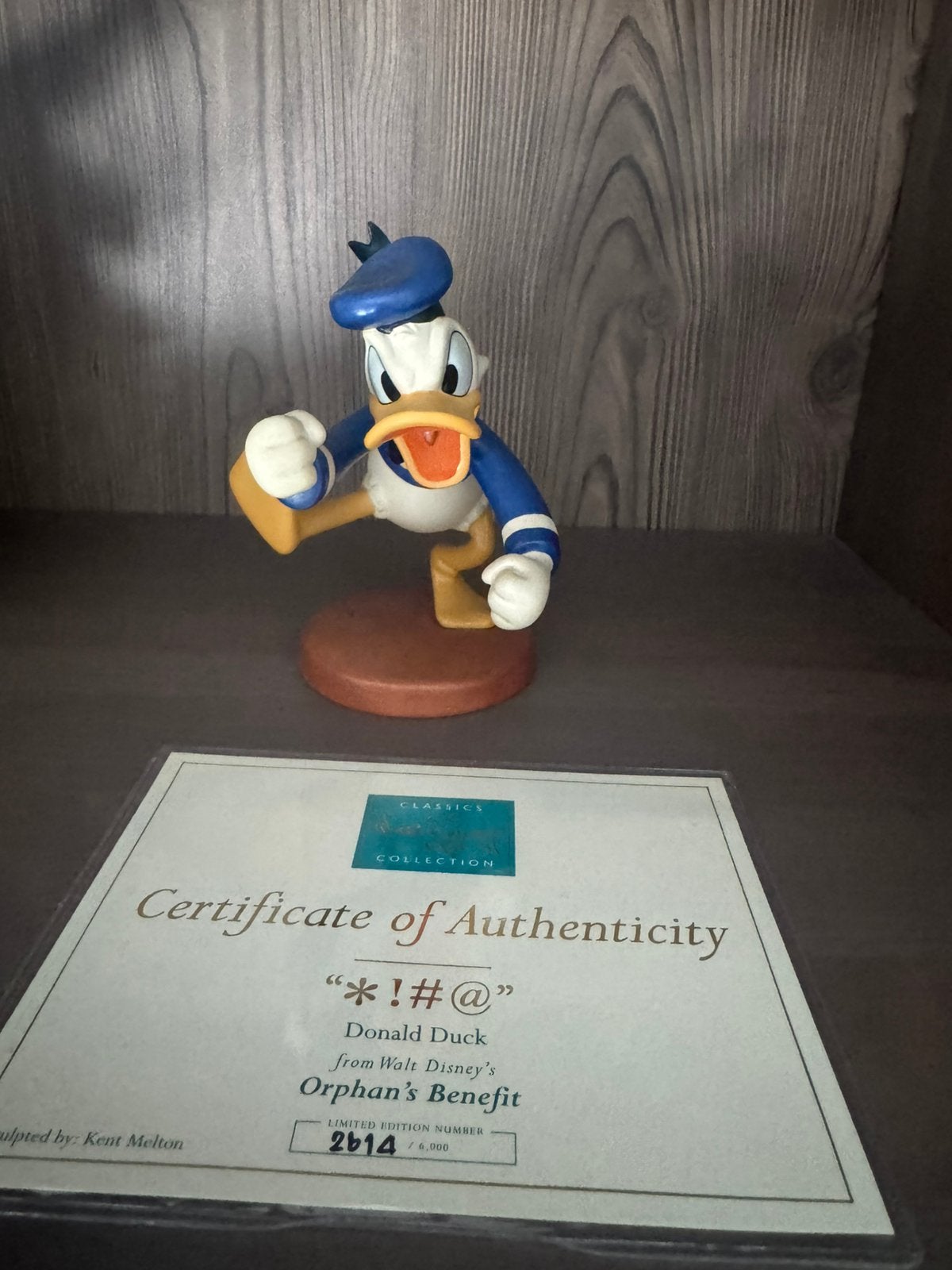 Disney wdcc donald duck boos met certificaat, Avontuur en Actie, 1 speler, Ophalen of Verzenden, Zo goed als nieuw