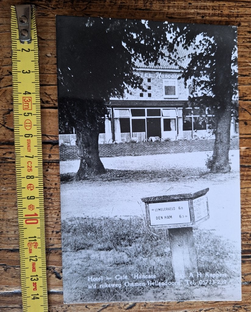 Hotel 'Hancate' a/d rijksweg Ommen-Hellendoorn, Verzamelen, Ophalen of Verzenden, 1940 tot 1960, Ongelopen, Overijssel