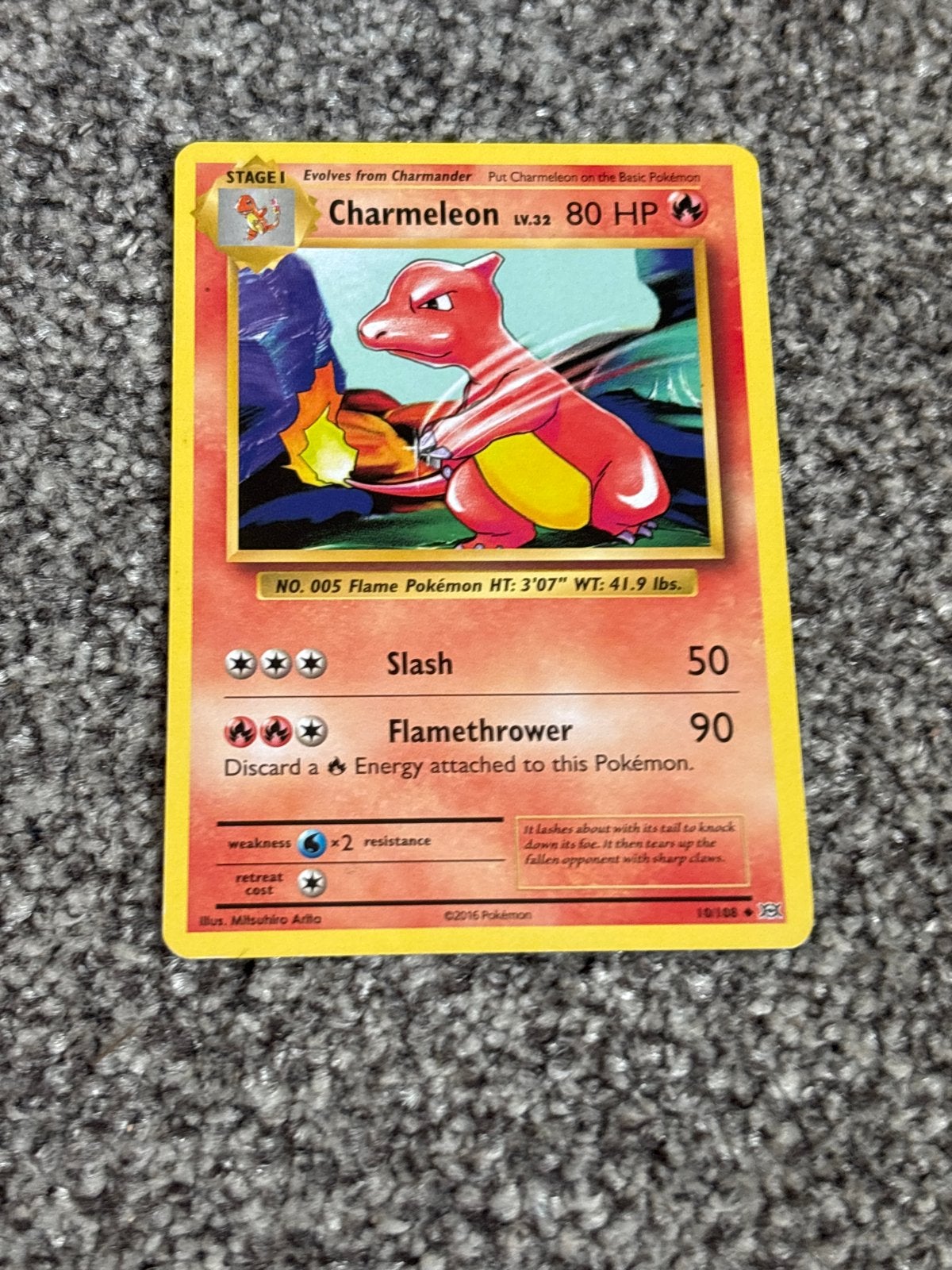 Charmeleon 10/108 Pokémon kaart - XY Evolutions, Hobby en Vrije tijd, Verzamelkaartspellen | Pokémon, Gebruikt, Losse kaart, Ophalen of Verzenden