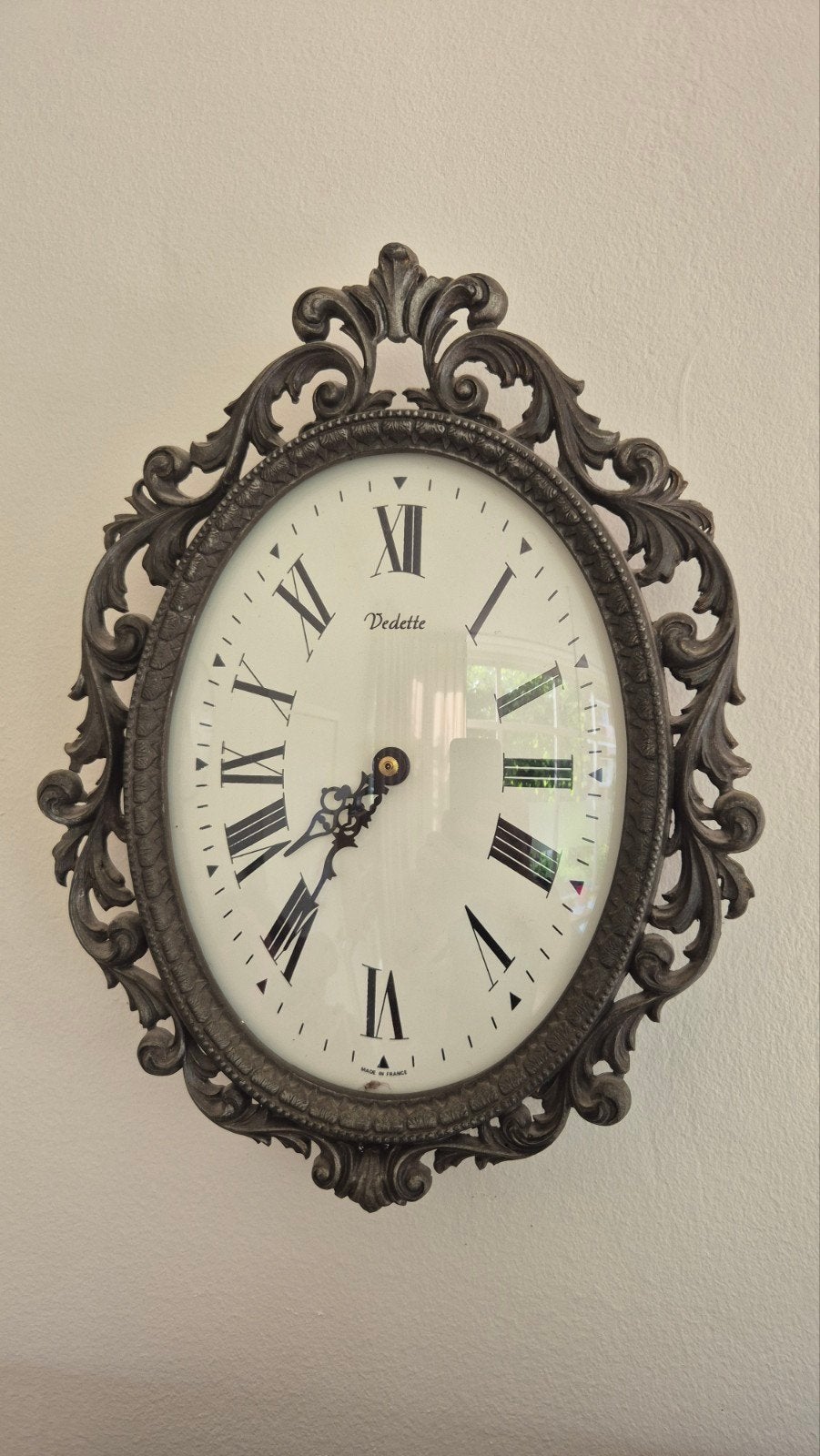 Vintage Vedette Wandklok - Junghans Quartz Uurwerk, Ophalen of Verzenden