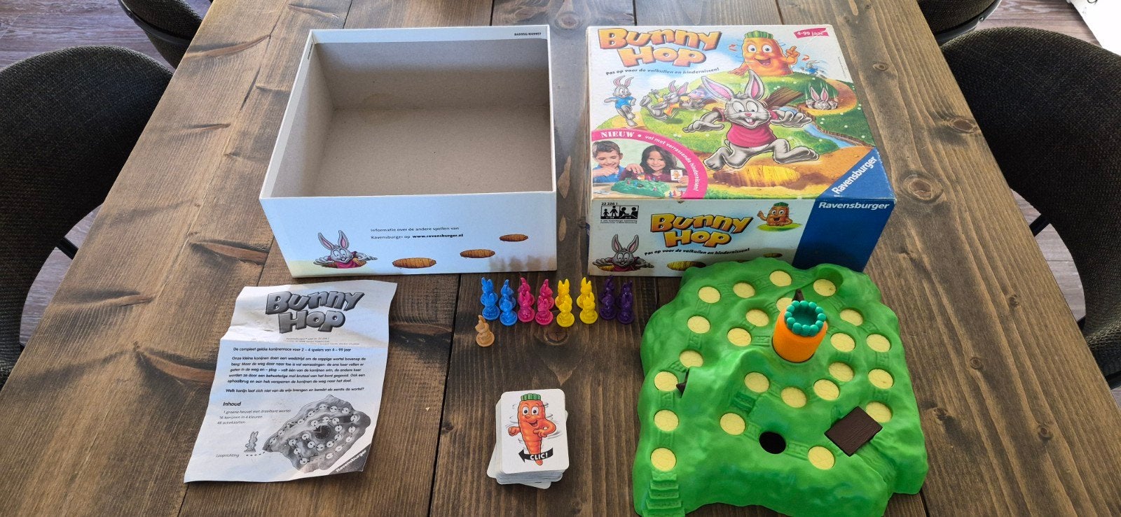 Bunny Hop Bordspel - Ravensburger, Hobby en Vrije tijd, Gezelschapsspellen | Bordspellen, Drie of vier spelers, Ophalen of Verzenden