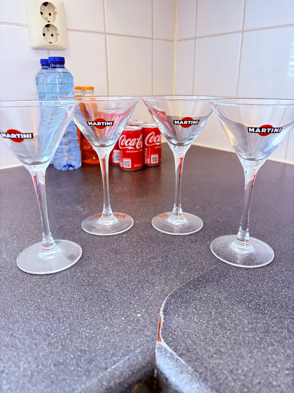Set van 4 Vintage Martini Glazen, Antiek en Kunst, Ophalen
