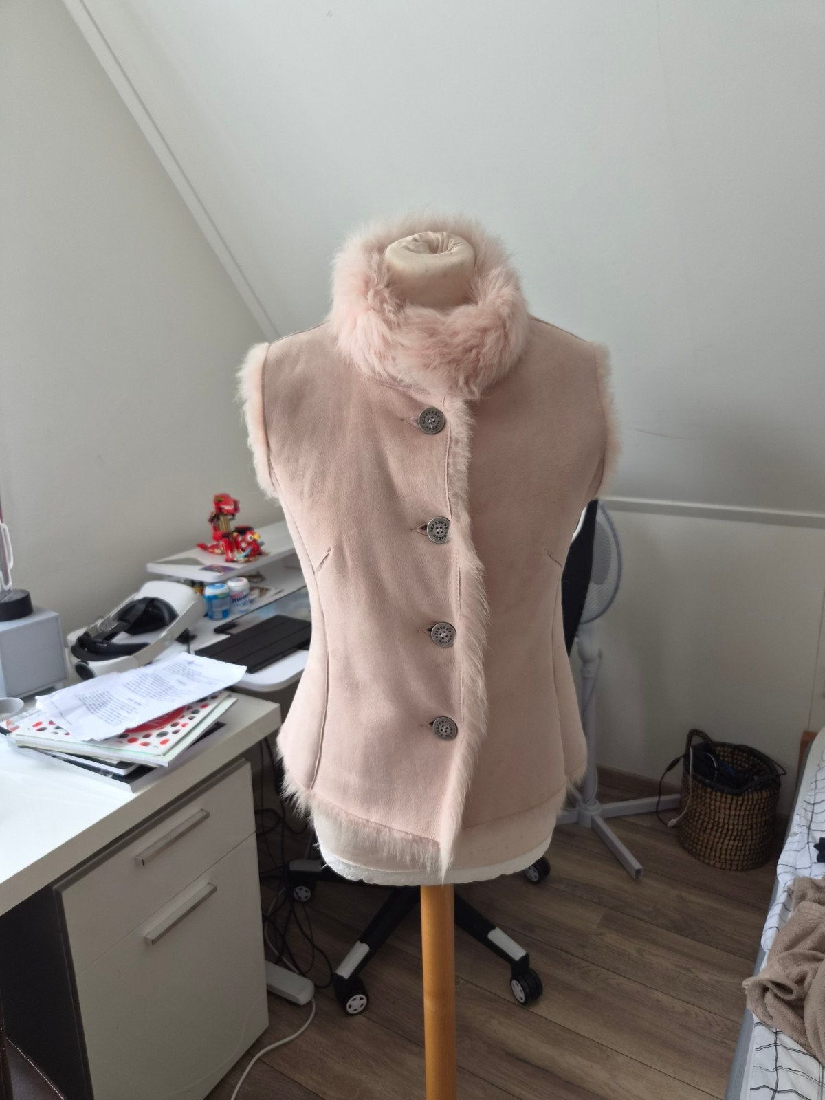 Burberry bodywarmer van schapenvacht, Ophalen of Verzenden, Zo goed als nieuw, Burberry, Roze