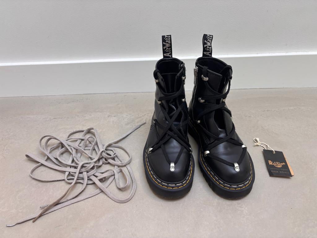 dr. martens x rick owens x 1460 bex leather boot 'black', Kleding | Dames, Ophalen of Verzenden, Nieuw, Zwart, Lage of Enkellaarzen