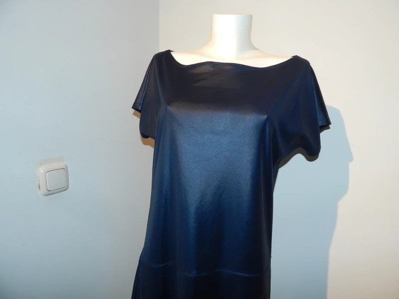 Sarah Pacini donker blauw jurkje tuniek zijkant langer, Maat 38/40 (M), Sarah Pacini, Zo goed als nieuw, Boven de knie