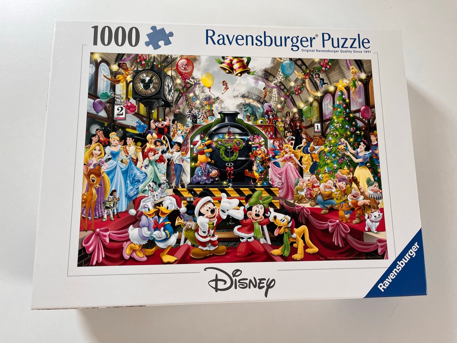 Ravensburger Disney Kerst Puzzel 1000 stukjes, Ophalen, 500 t/m 1500 stukjes, Zo goed als nieuw, Legpuzzel