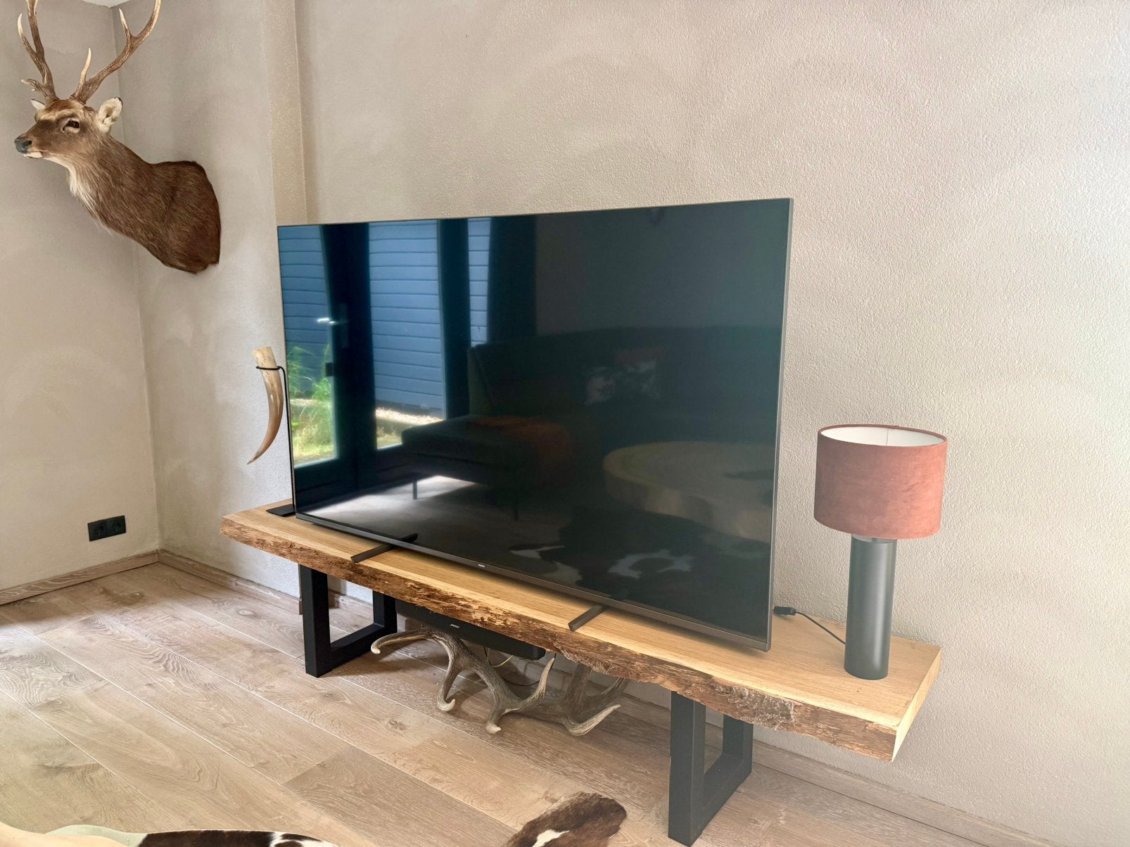 Tv meubel eiken, Ophalen, Zo goed als nieuw, 25 tot 50 cm, Minder dan 100 cm