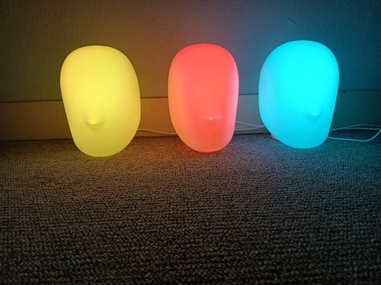 3 Lichthoofden Lichtobjecten Ledlicht, Kunststof, Ophalen of Verzenden, Zo goed als nieuw, Minder dan 50 cm