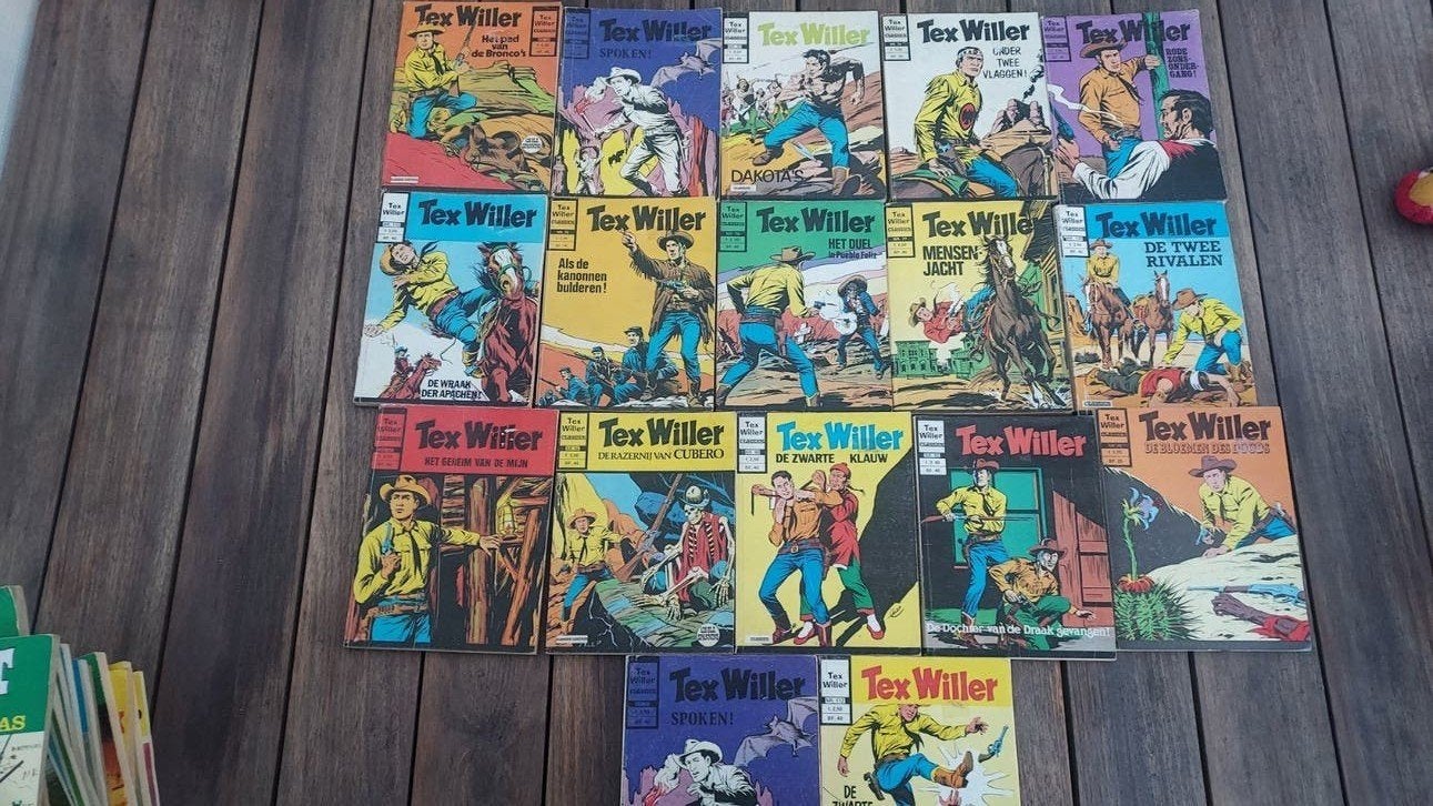 Grote collectie stripboeken: Wild West, Tex Willer, Garry, Meerdere stripboeken, Ophalen of Verzenden, Gelezen
