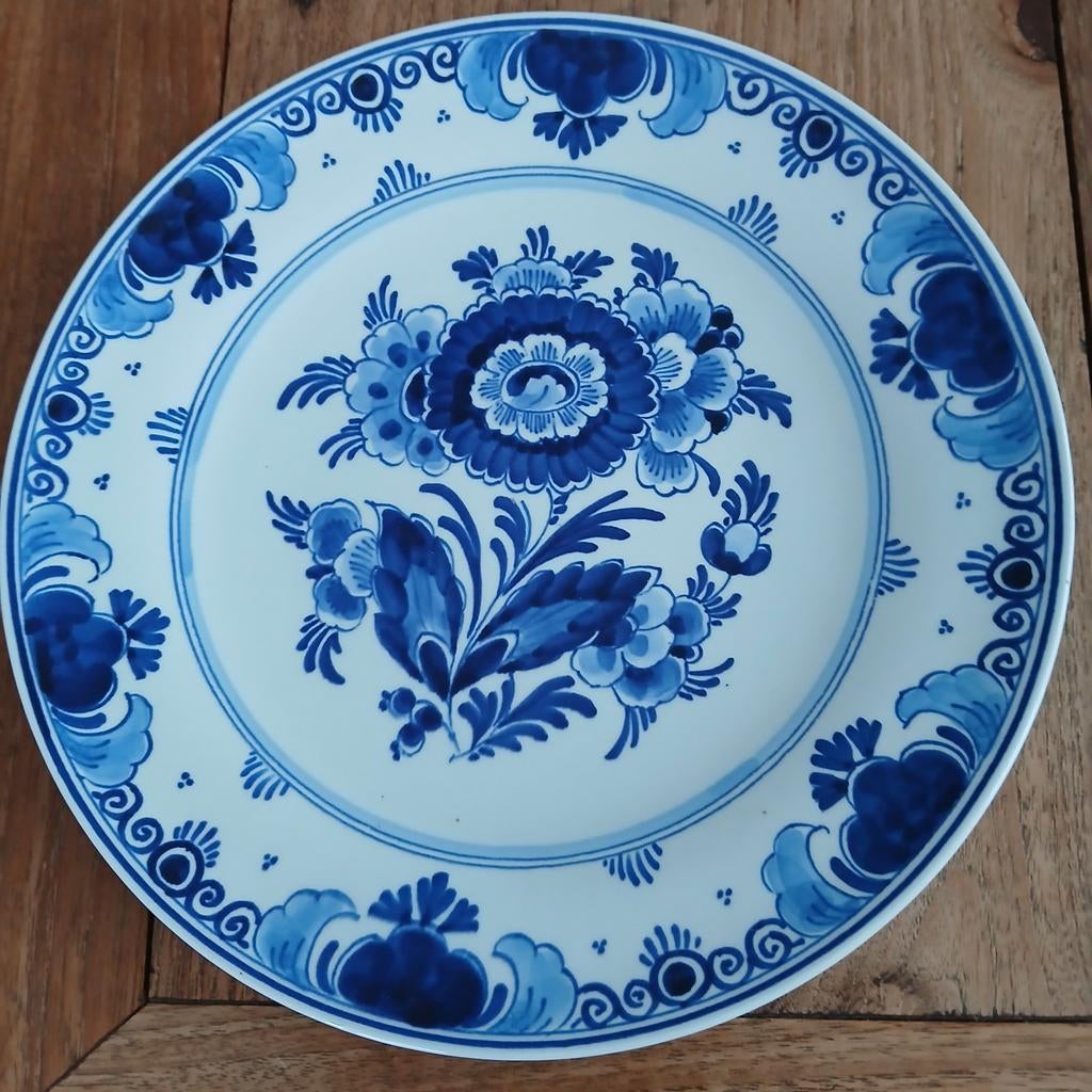 Antiek Delfts Blauw Wandbord - Handgeschilderd, Antiek en Kunst, Antiek | Porselein, Ophalen of Verzenden