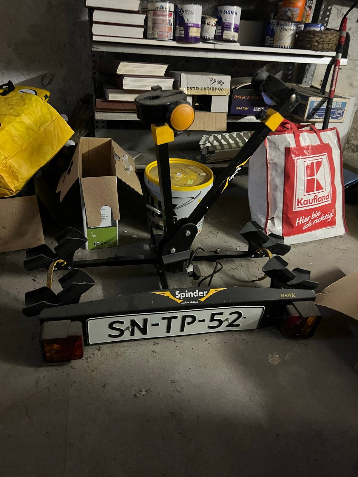 Spinder Hawk Fietsendrager voor 2 fietsen, Ophalen, 2 fietsen, Gebruikt, Trekhaakdrager