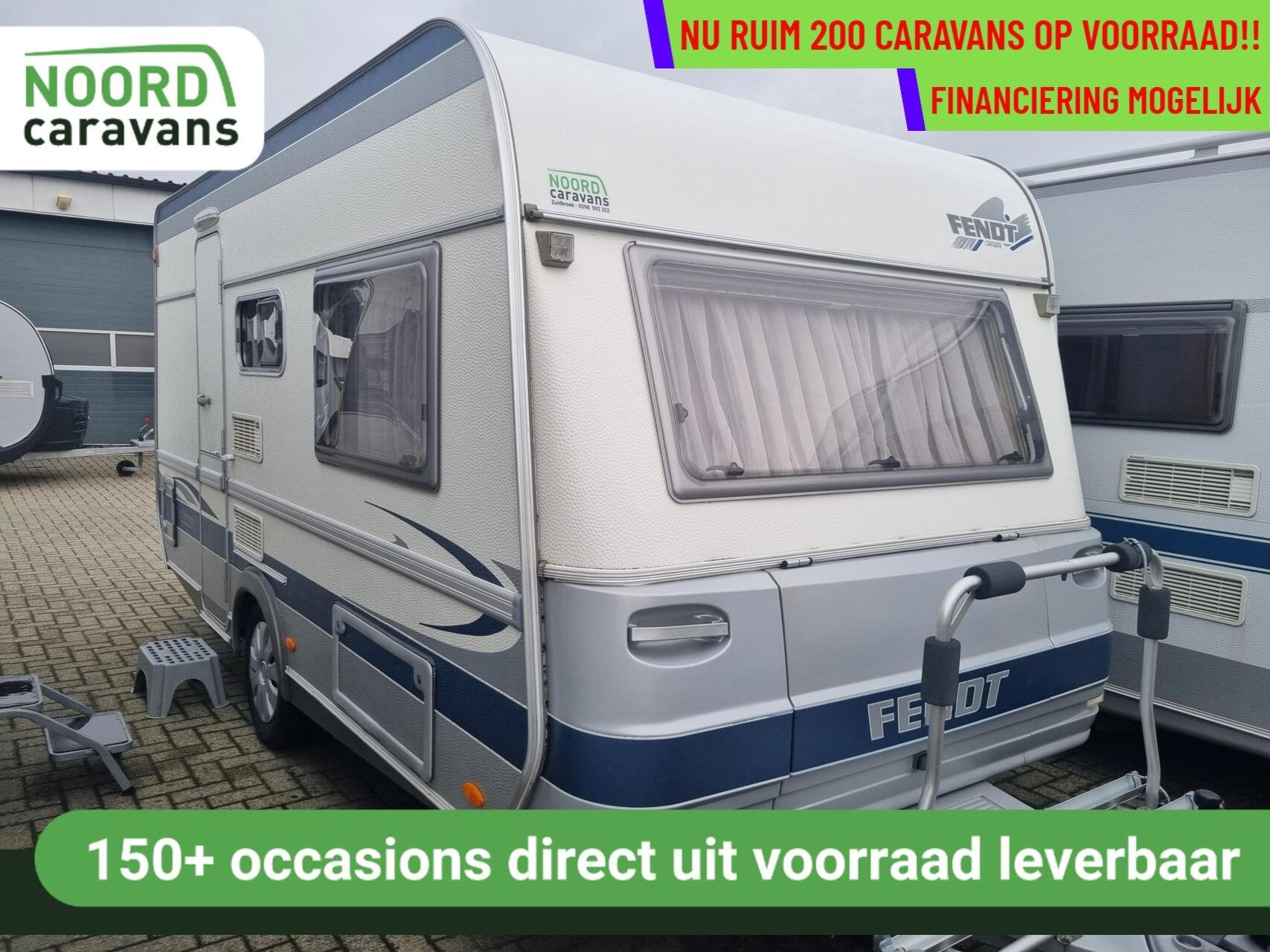 Fendt saphir 420 QF VOORTENT + DWARSBED + FIETSENDRAGER 2X, Caravans en Kamperen, Caravans, Serviceluik, Bedrijf, 750 - 1000 kg