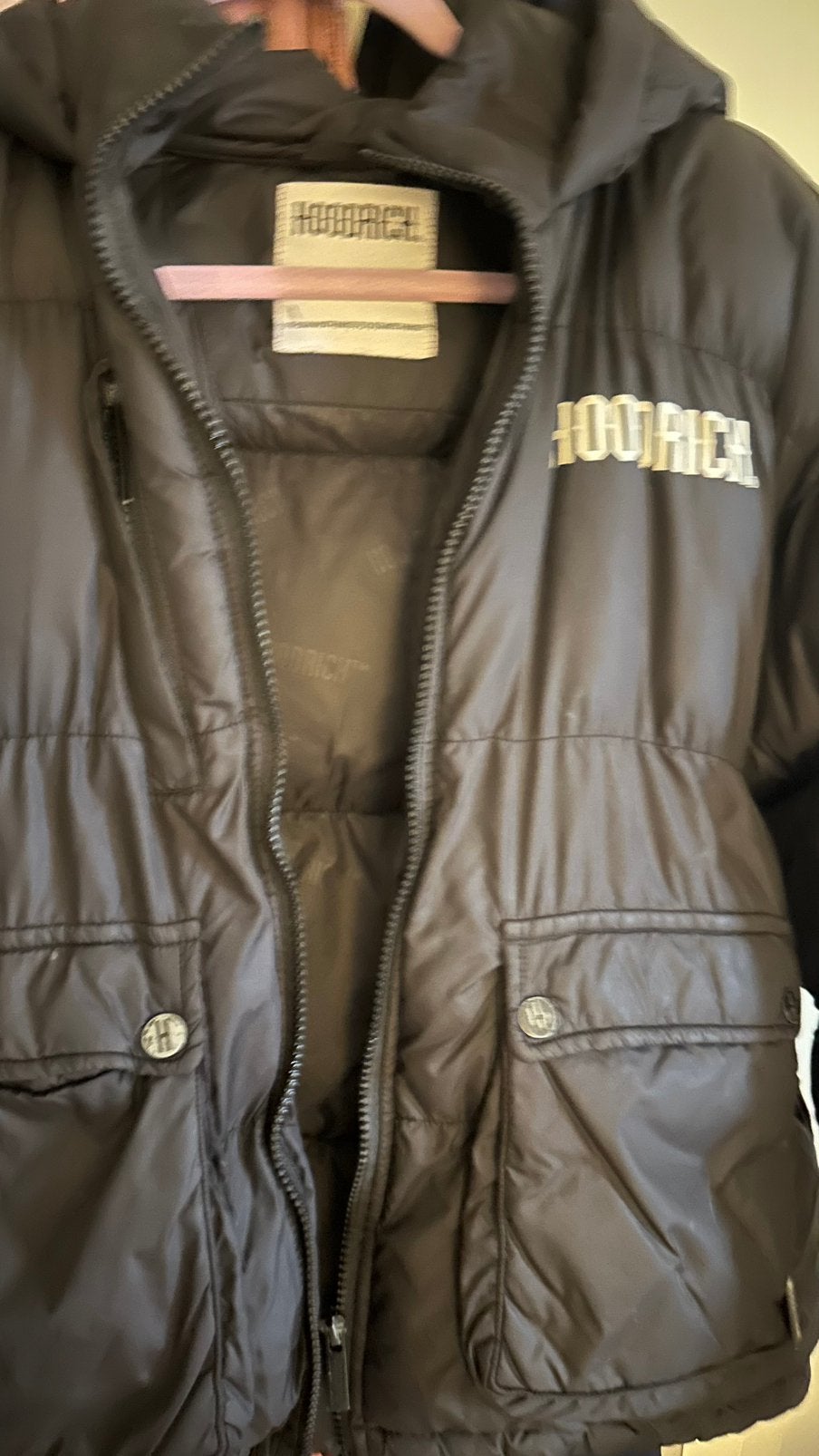 Hoodrich jas, Kleding | Heren, Jassen | Winter, Ophalen of Verzenden, Zo goed als nieuw, Zwart