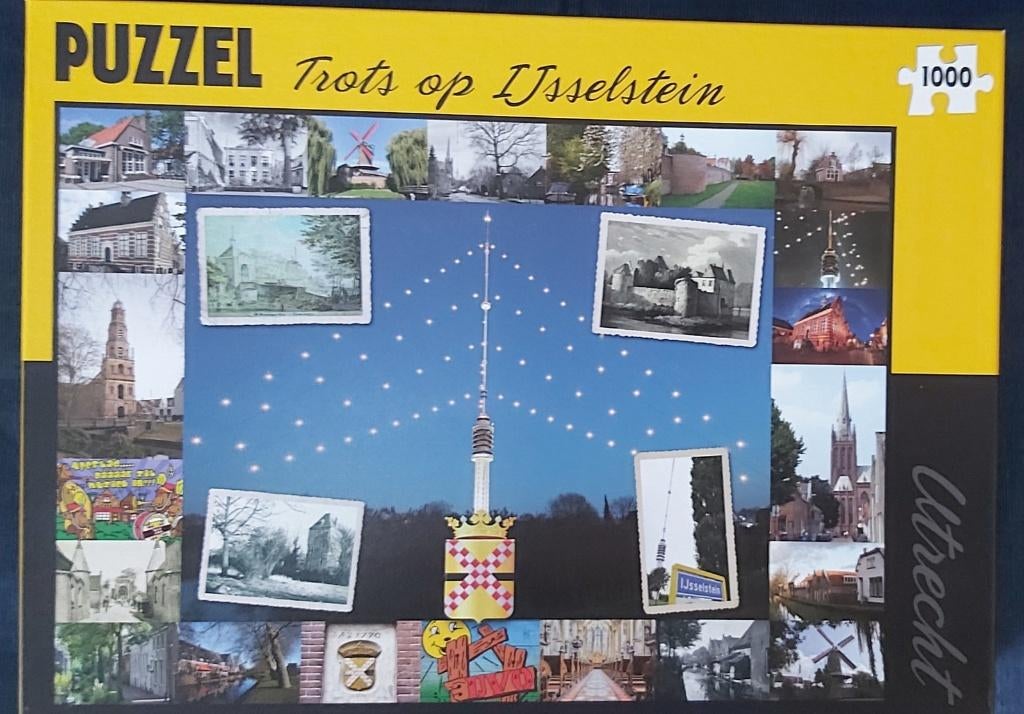 Puzzel IJsselstein, 1000, Hobby en Vrije tijd, Denksport en Puzzels, Ophalen of Verzenden, 500 t/m 1500 stukjes, Zo goed als nieuw
