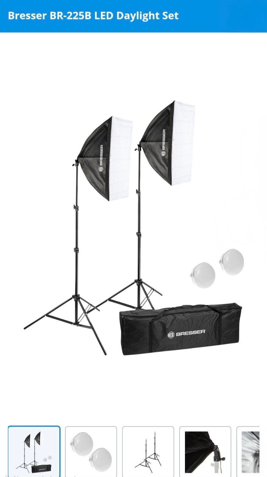 Bresser BR-225B LED Daglicht Set voor Fotostudio, Audio, Tv en Foto, Ophalen, Nieuw