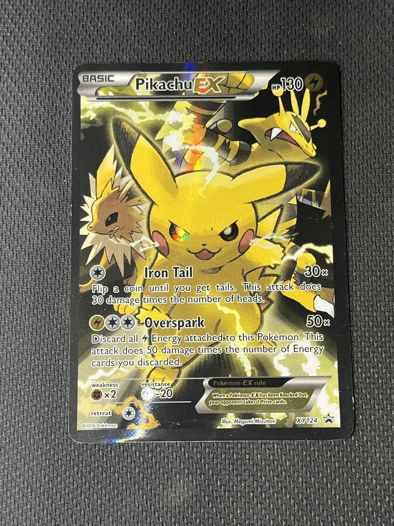 Pikachu EX (XYPR 124), Ophalen of Verzenden, Zo goed als nieuw, Losse kaart, Foil