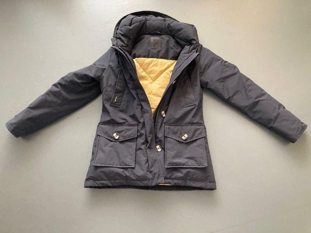 Air force winterjas donkerblauw, Ophalen, Zo goed als nieuw, Maat 34 (XS) of kleiner, Blauw