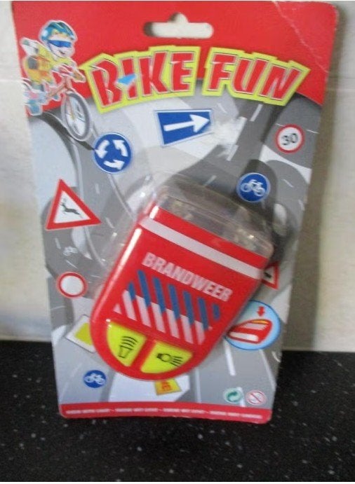BIKE FUN BRANDWEER SIRENE met LICHT Nieuw in verpakking, Verzenden, Nieuw