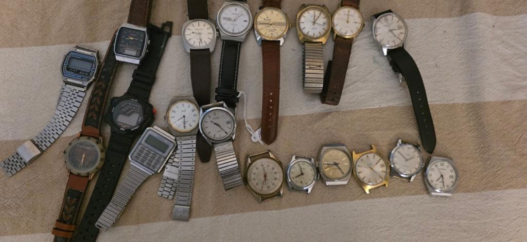 19 vintage horloges, Ophalen of Verzenden, Staal, Overige merken