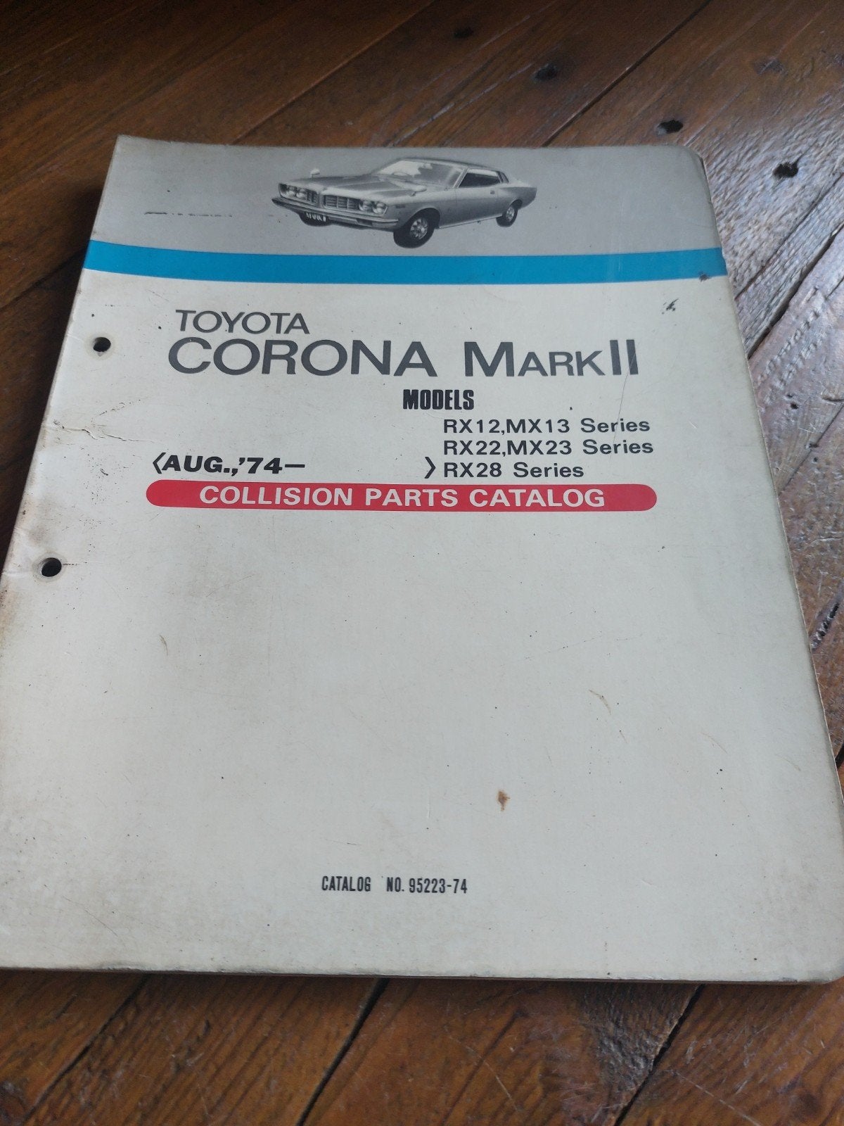 PLAATWERKPARTSCATALOGUS TOYOTA CORONA MARK II RX12 RX22 RX28, Auto diversen, Ophalen of Verzenden