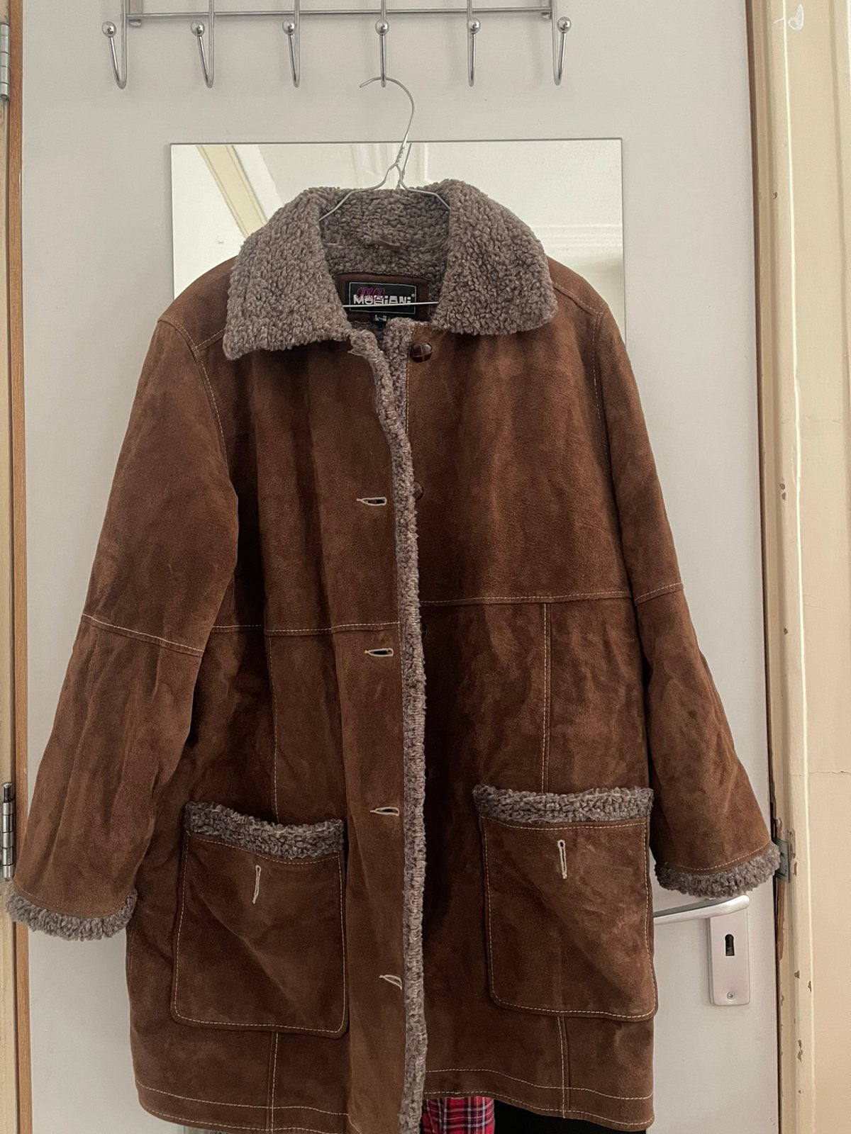 Shearling Jacket Made in Italy Real Leather, Ophalen, Zo goed als nieuw, Maat 38/40 (M)