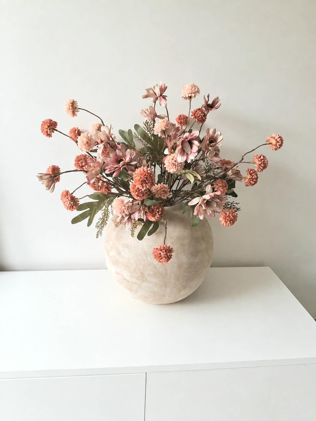 Kunstbloemen boeket pompom NIEUW, Ophalen of Verzenden, Nieuw