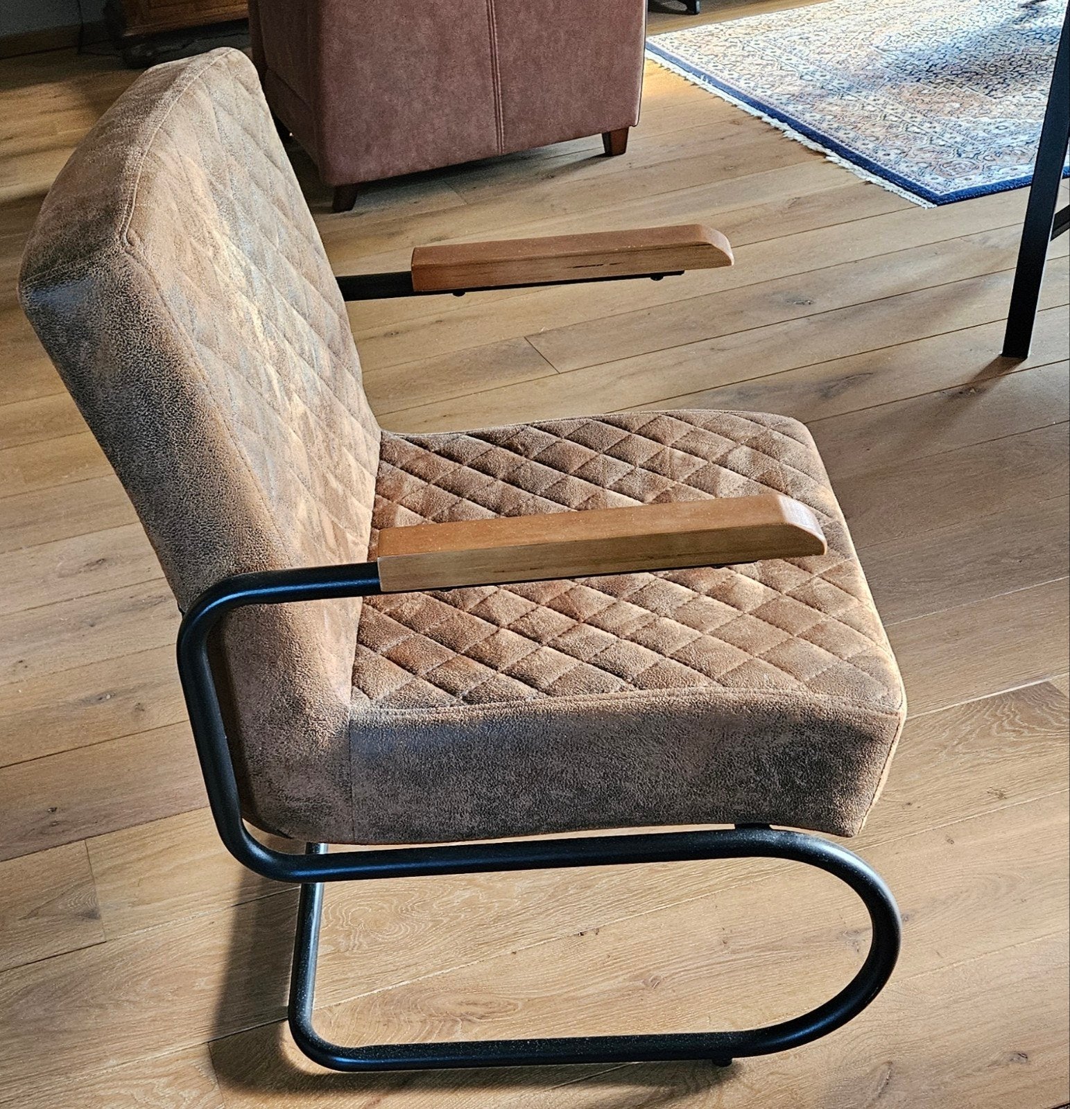 bruin industrieel fauteuiltje, afgeprijsd, Ophalen, Bruin, Eén