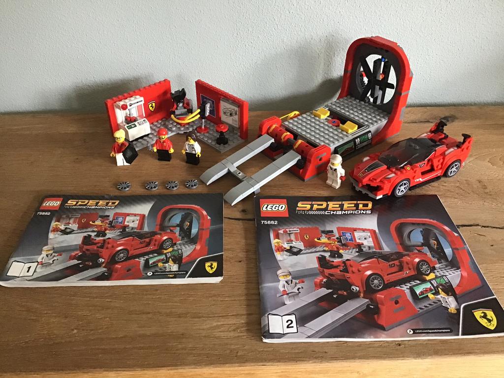 Lego Speed Champions 75882-Ferrari FXX K&Development Center, Ophalen of Verzenden, Gebruikt