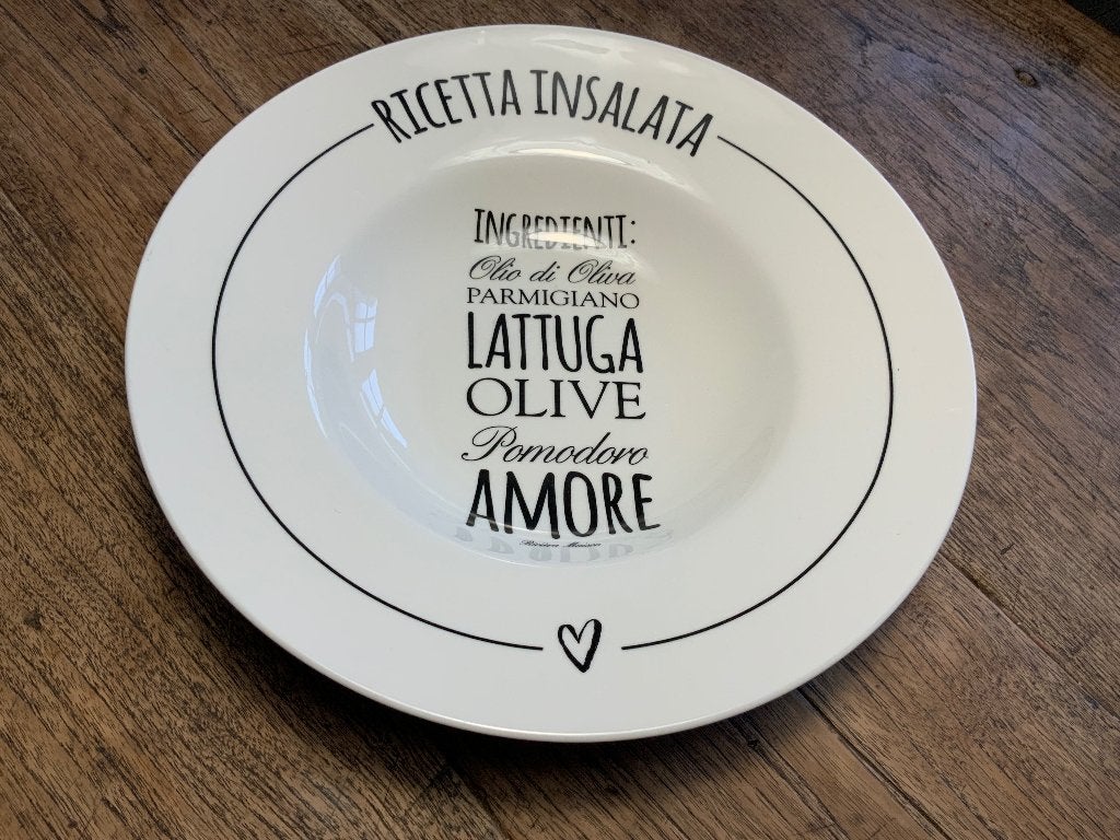 Mooie grote Riviera Maison opdienschaal pastaschaal schaal, Ophalen, Zo goed als nieuw, Rond, Glas