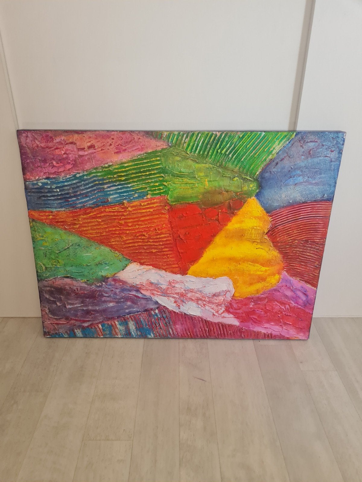 Schilderij abstract, Ophalen