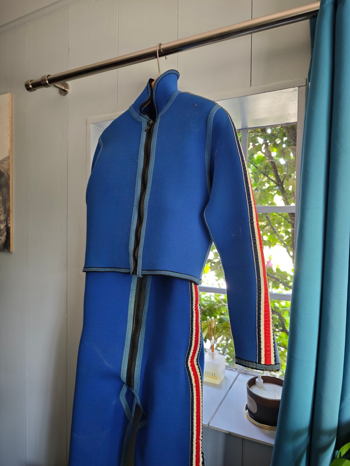 Vintage Neopreen Surfpak / Zeilpak met kort Jasje + Schoenen, Ophalen of Verzenden, Gebruikt, Dame of Heer, Wetsuit