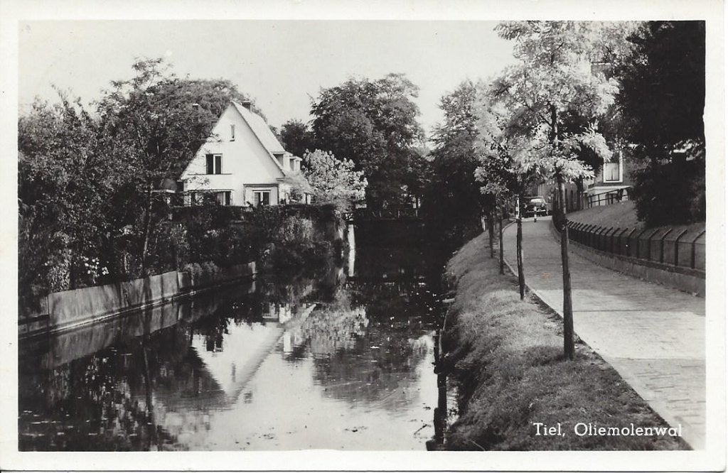 Tiel (Gld.) Oliemolenwal, Auto, gelopen 1962, Ophalen of Verzenden, 1960 tot 1980, Gelopen, Gelderland