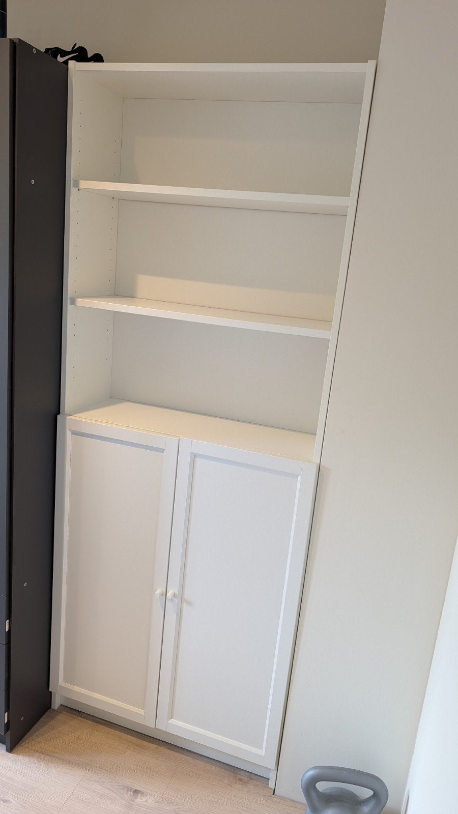 IKEA Billy boekenkast wit incl. deurtjes, Ophalen, 200 cm of meer, 50 tot 100 cm, 25 tot 50 cm
