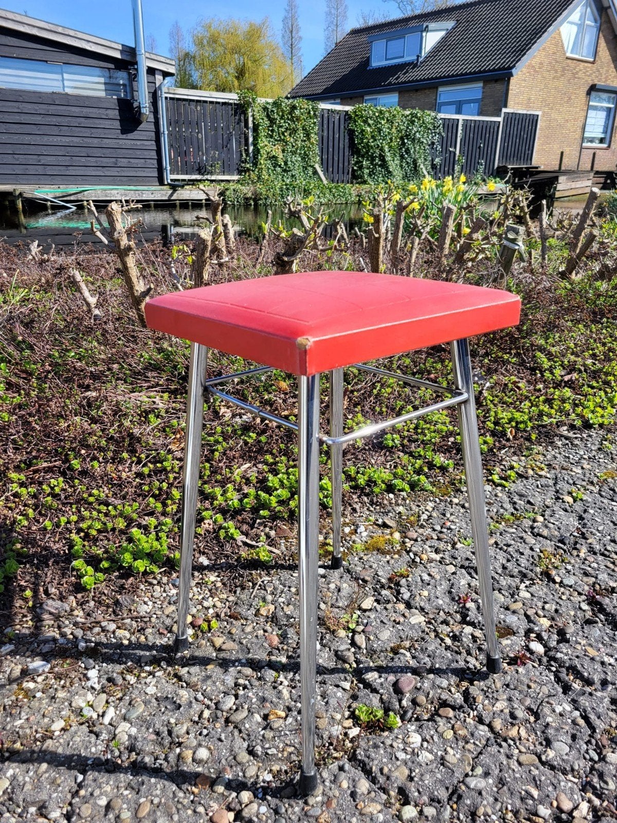 Krukje | Vintage / Vintage Look | Rood, Ophalen of Verzenden, Gebruikt, Hout