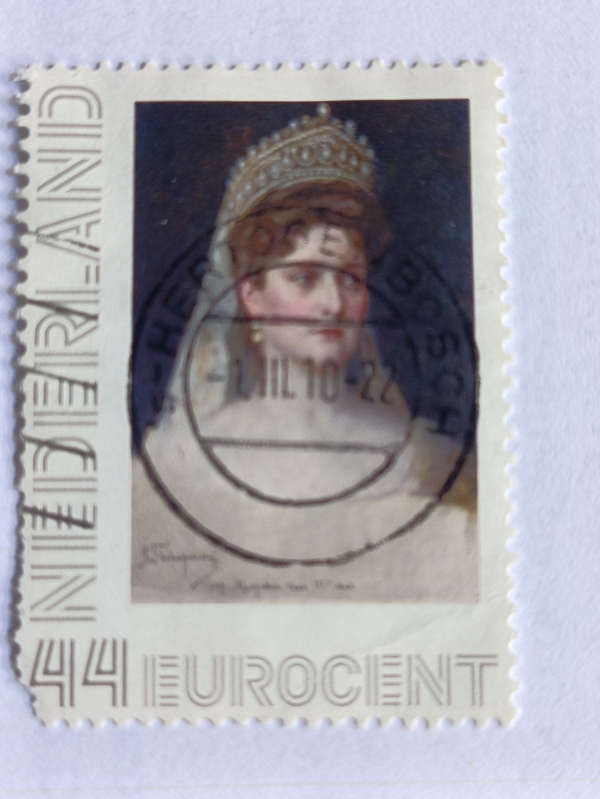 persoonlijke postzegel Koningin Wilhelmina (1910-1922), Ophalen of Verzenden, T/m 1940, Gestempeld