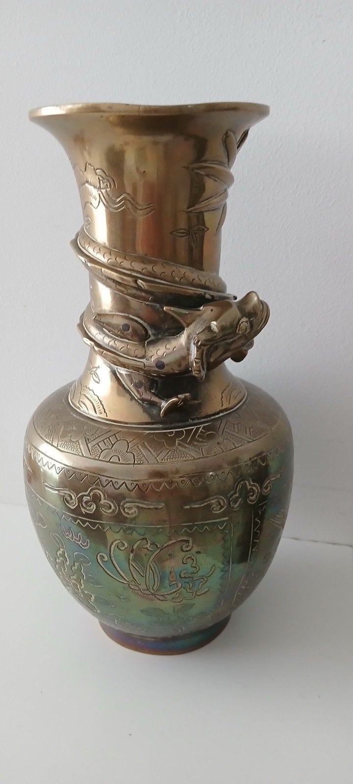 Antieke Chinese Bronzen Drakenvaas - Uniek Stuk, Ophalen of Verzenden