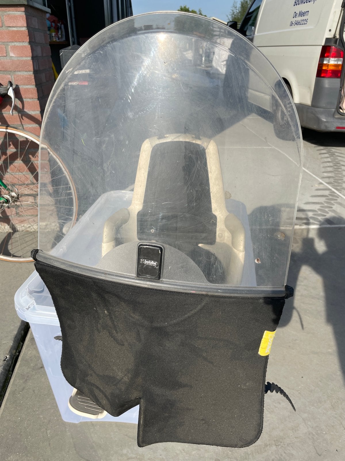 Bobike voorzitje met windscherm, Fietsen en Brommers, Ophalen, Gebruikt, Voorzitje