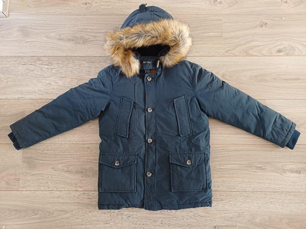 Airforce winterjas blauw voor jongen, maat 10 (140), Kinderen en Baby's, Ophalen of Verzenden, Zo goed als nieuw, Airforce, Jongen