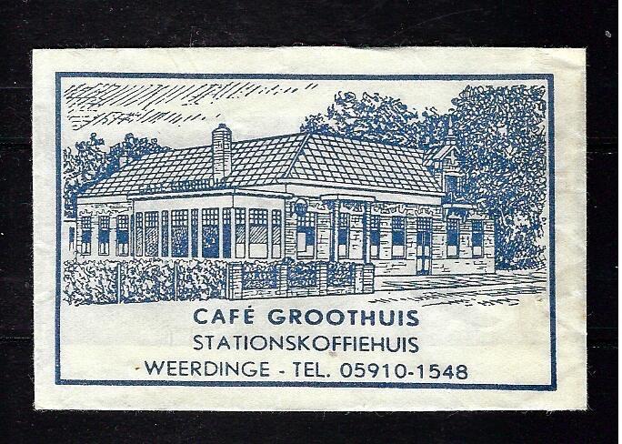 31 Weerdinge cafe GROOTHUIS, Ophalen of Verzenden, Nederland