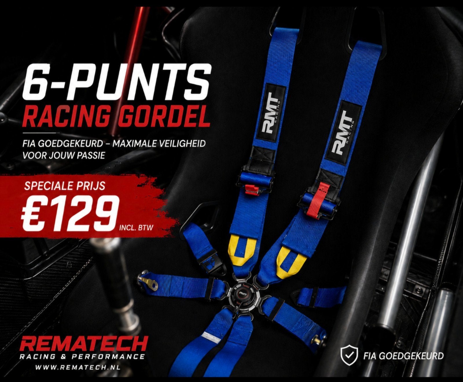 FIA Racegordels autosport. Luxe lichte versies, Ophalen, Nieuw, RMT Racing, Langehofstedestraat 10 A