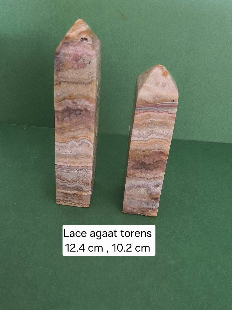 Lace agaat torens, Ophalen of Verzenden, Mineraal