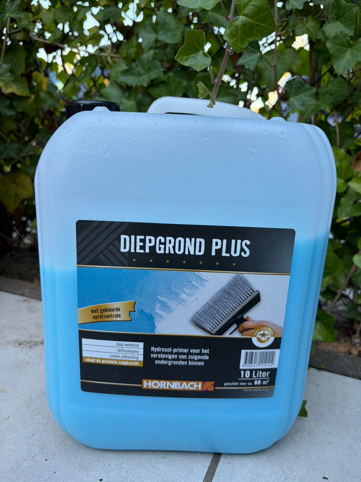 Hornbach Diepgrond Plus voorstrijk, 20 liter of meer, Ophalen, Zo goed als nieuw, Wit