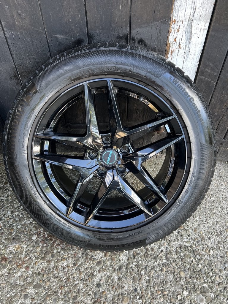Audi q3 q5 a6 Tiguan Passat velgen 18” winterset zwart 5x112, Auto-onderdelen, Niet ingevuld, 18 inch, Banden en Velgen, Niet ingevuld