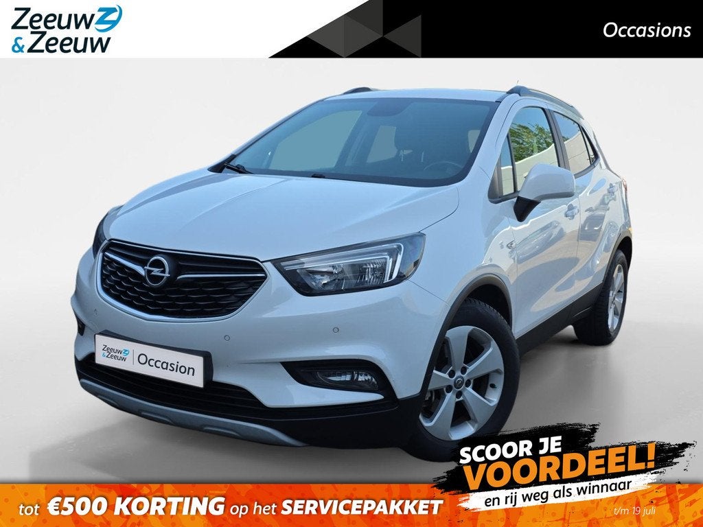 Opel Mokka X 1.4 Turbo Edition | Trekhaak | Achteruitrijcame, Auto's, Opel, 12 maanden, Stof, Gebruikt, Wit