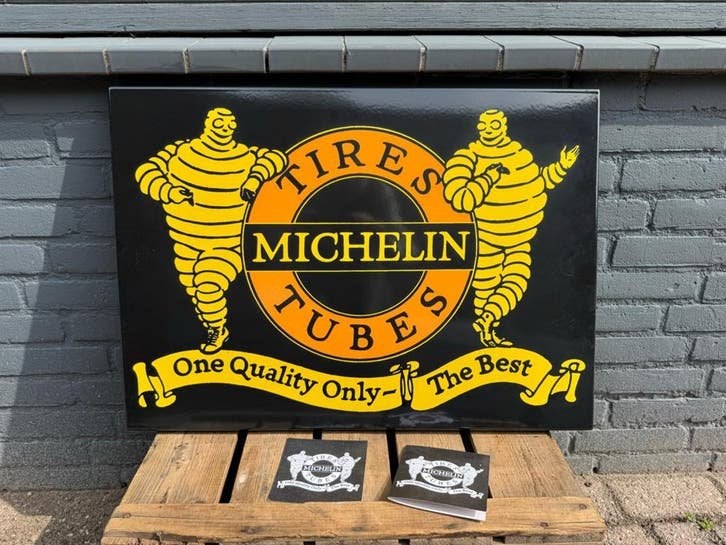 Michelin emaille Reclamebord - Limited Edition, Reclamebord, Gebruikt, ., Ophalen of Verzenden