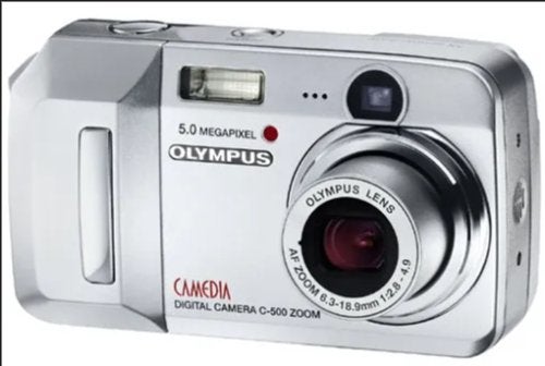 Olympus Camedia C-500 Zoom Digitale Compact Camera - Zilver, Cameratas, Ophalen of Verzenden, Zo goed als nieuw, Olympus