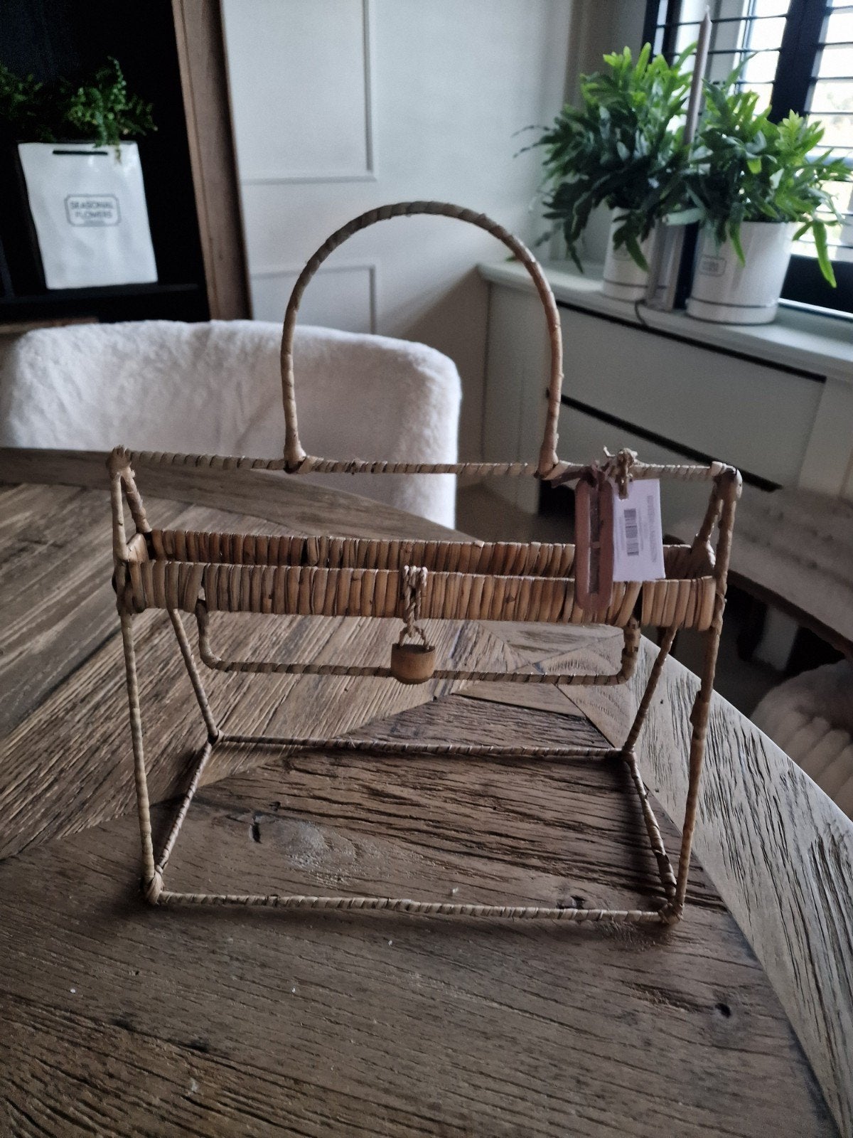 riviera maison ivy handbag frame rottan rattan riet handtas, Ophalen of Verzenden, Nieuw, Natuurlijk materiaal