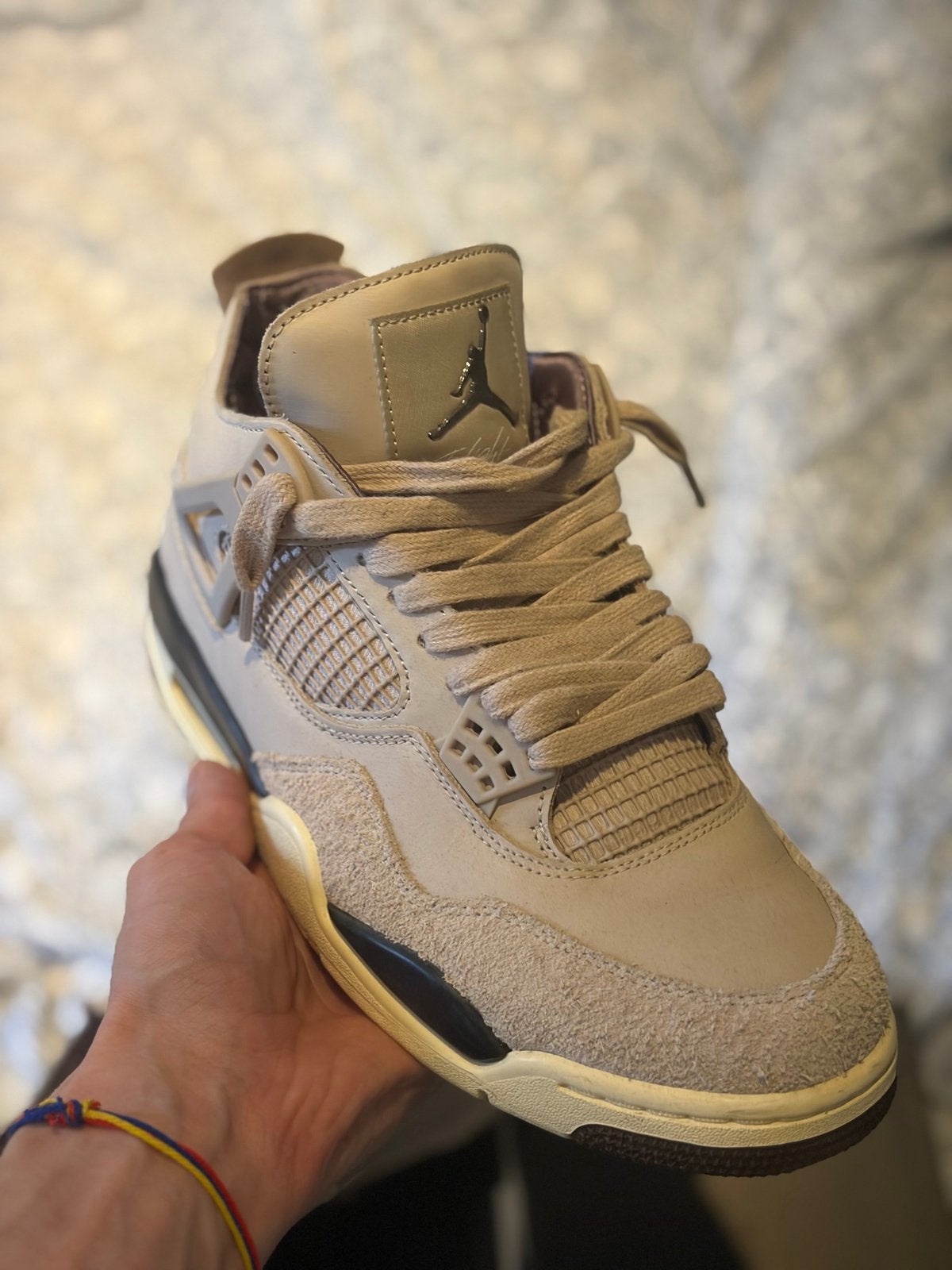 Nike Air Jordan 4 Fossil Stone x A Ma Maniére, Ophalen, Gedragen, Overige kleuren, Sneakers of Gympen