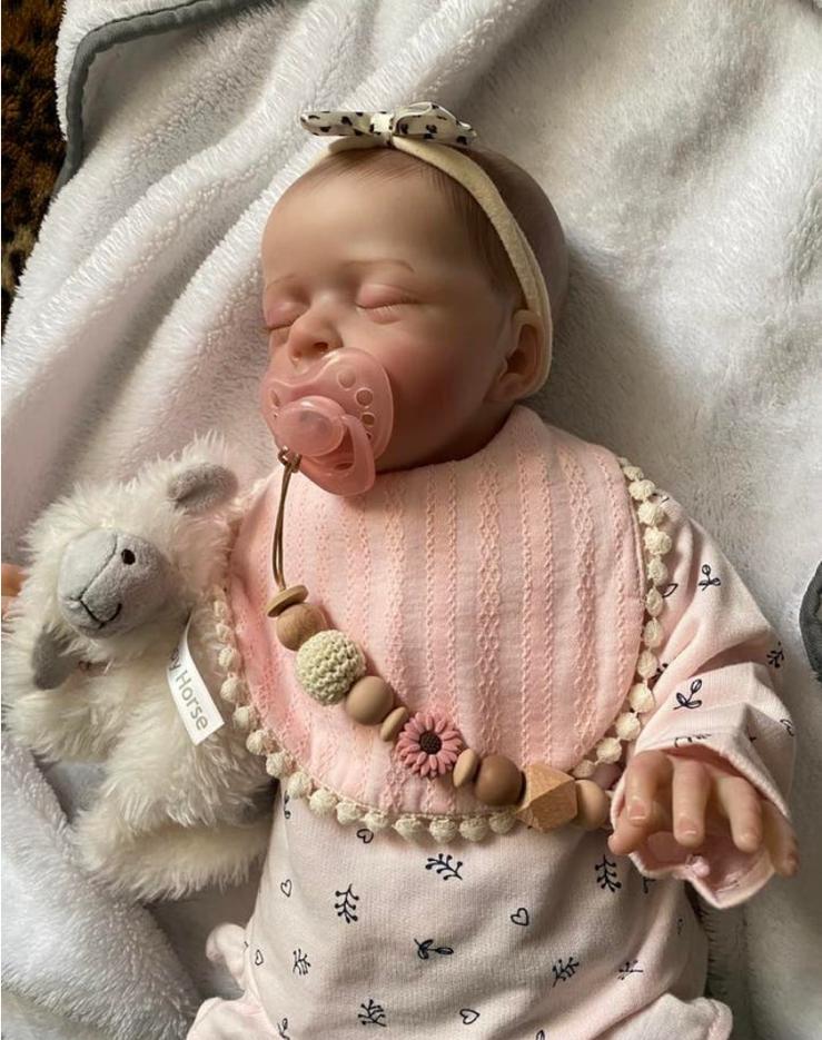 Reborn baby meisje, Verzenden, Zo goed als nieuw, Babypop, Levensecht of Reborn