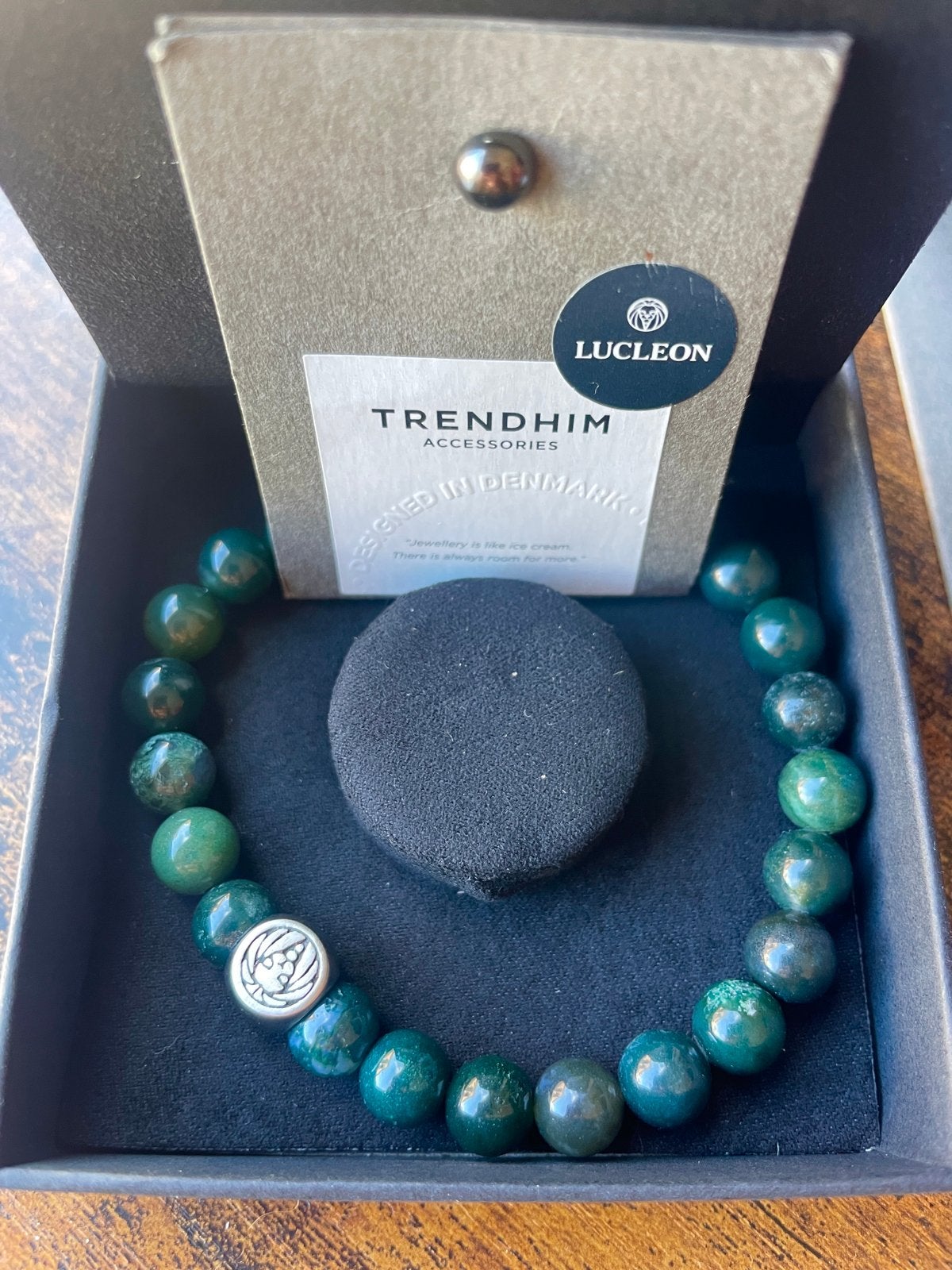 Trendhim Lucleon Heren Armband Groen met Zilveren Detail, Overige materialen, Nieuw, Ophalen of Verzenden, Met bedels of kralen